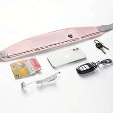 Slim Running Belt For Phone 6.8'', Ultra Light Running Belts For Women/Men, Zipper Waterproof Running Waist Pack, Reflective Running Fanny Pack With 3 Separate Pouch - Nhiều màu - Xem 6