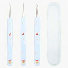 3Pcs/Set Stainless Steel Acne Clip Set Comedones Extractor Acne Removal Kit For Travel Or On-The-Go Touch-Ups,Blackhead Remover,Beauty,Skin Care Products,Spa,Self Care,Skin Care Tools,Face Care,Esthetician Supplies,Skin,Face Wash,Facial