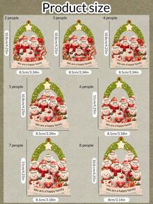LICVIC Custom Christmas Ornaments With Name, Personalized Christmas Tree Decorations, Customized 2-8 Names Ornaments, Customizable Christmas Decorations, Diy Ornaments, Christmas, Indoor, Outdoor, Garden, Anniversary, Snowman Family, Christmas Tree Ornaments, Room Decor, Boys, Girls, Mom, Dad, Kids - Style a - View 6