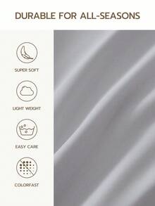 1 قطعة ملاءة سرير ذات موحد اللون فائقة اللين، خفيفة الوزن كالسحابة، جيب عميق 25 سم، تناسب جميع أحجام الأسرّة - توين، فول، كوين، كينج، ضرورية للاستخدام المنزلي والسكن الجامعي - رمادي حجري فاتح - مشاهدة 4