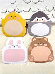8 Pieces/Set Of Cute Cartoon Animal Pattern Sticky Notes, Creative Stand-Up Sticky Notes, 20 Sheets Per Sheet, 160 Sheets In Total, Christmas Gifts Or Prizes, School Supplies, Back To School