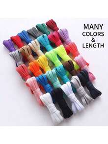 2PCS Flat Shoe Laces For Sneakers, Shoelaces For Sneakers, Athletic Shoelaces - 粉色 - 查看 3