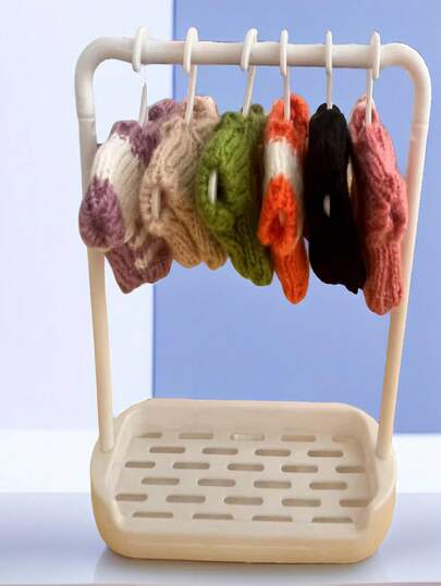 1pc Outfit And 6pcs Doll Hangers And 1pc Display Stand For 15/17cm Doll Accessories, Outfit Only (Keychain, Sitting Pose, Bear Tag, Scarf, Hat Not Included)