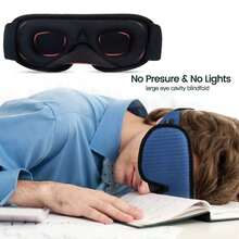3D Sleep Mask 100% Light Blocking Sleep Mask With Adjustable Strap - Negro - Ver 6