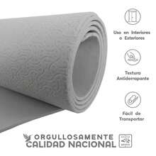 MUUK FITNESS 1 pieza Tapete de yoga antideslizante de 150x60 cm con 4 mm de grosor, tapete ligero y portátil para ejercicios de yoga, pilates, estiramientos y fitness, esterilla cómoda y estable para entrenar en casa, estudio o al aire libre - Gris - Ver 8