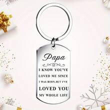 Llavero de regalo del Día del Padre, llavero de acero inoxidable, regalo de cumpleaños, Navidad para papá