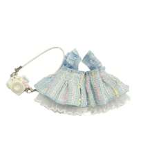 3/1 件时尚迷你吊带裙和娃娃饰物，DIY 配件用于微型包袋装饰（不含包带，可 DIY 为项链或斜挎包），可爱的时尚配饰套装可立即升级娃娃屋，微型尺寸（请参考图片中的尺寸，介意尺寸者请谨慎）