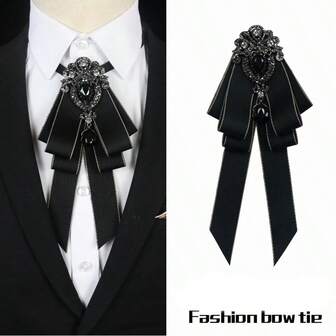 1pc-Elegant Bow Tie , Suitable For Both Men And Women - Elastic Design, Easy To Wear, Perfect For Weddings, Parties And Daily Wear. Bow Style, Wedding Accessories/Fashionable Bow/Fabric Tie