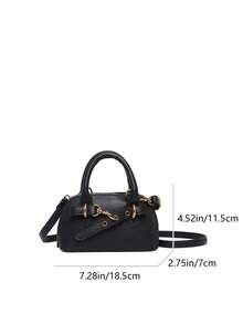 Autumn And Winter High-End Mini Crossbody Bag, New Fashionable Commuting Handbag, High-End Texture Bowling Bag. - Multicolor - View 9