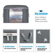 1/4 peças Recipiente de Armazenamento Estiloso com Padrão Pied-de-poule de 90 Litros, Caixa de Armazenamento de Roupas e Roupa de Cama de Capacidade Extra Grande, Saco à Prova de Poeira e Umidade com Alças Convenientes e Zíperes Duplos, Perfeito para Organização Doméstica, Decoração de Quarto, Suprimentos Escolares, Itens Essenciais para Mudança, Soluções de Armazenamento de Viagem, Ideias de Presente de Feriado