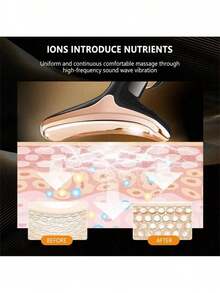 Multi-Functional Facial Massager, Anti-Wrinkle & Anti-Aging Neck Firming Device, Skin Tightening Facial Sculpting Tool, Suitable For Both Men And Women - White - View 9