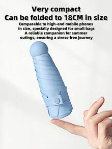 The Creative Minimalist Sun Umbrella, The Pocketed Sun Umbrella, The Black Vinyl Sunshade, The Compact Sunshade, With A Pocket Design The Size Of A Palm, Is Easy To Fold And Can Be Easily Tucked Into A Bag Or Pocket, Making It Convenient To Carry. The Outer Layer Adopts A Minimalist Solid Color Style, With Various Styles,