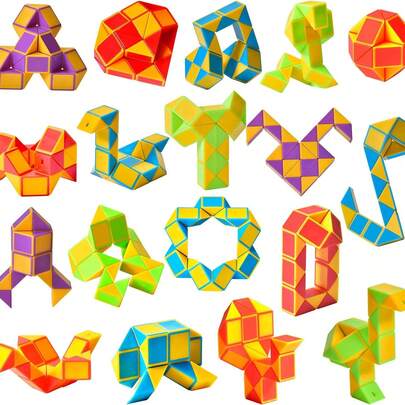 5/10/15/20PCS Fidget Snake Cube Mini Twist Puzzel Speelgoed voor kinderen en tieners, Cadeautjes voor in de kous, Verjaardagsfeestgunsten, Goodiebags Vullers
