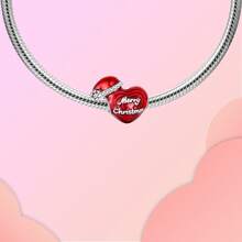 Silver Plated Charms Red Cupid's Arrow Red Love Red Love Twisted Flower Red Cherry Green Leaves Red Love ACE Card Red Strawberry Handwritten Bow Love Fruit Series Beads Charm Fit Original Bracelet Charm Beads Necklace Diy Female Jewelry