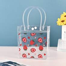 1/3/6/12Pcs Transparent PVC Gift Bags With Pink Bow & Daisy Flower Pattern - Mother's Day, Wedding, Birthday Party, Valentine's Day Elegant Tote Bag Without Pink Ribbon, Durable Wedding Favor Bags, Transparent Bags - Gift Bag - View 9
