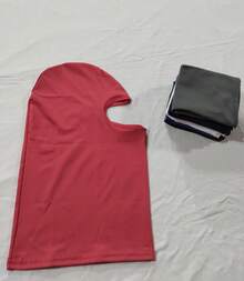 Kit With 2 Unisex Thermal Balaclava Caps Face And Head Protection Breathable Second Skin Mask For Sports, Motorcycling, Running, Cold And Wind - 紅色 - 查看 2