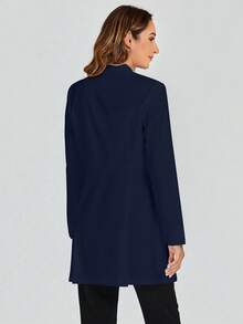 cimmuovere Long Sleeve Laboratory Surgical Gown, Nurse Scrub Uniform, Scrub Uniform, Dentist Scrub Uniform Jacket Spring - Navy Blue - View 2