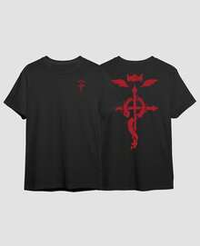 Unisex Street Anime T-Shirt FullMetal Alchemist Brotherhood Edward Elric Alchemy Homunculi - màu đen - Xem 3