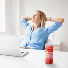 20oz Tumbler 2-Pack With Lids & Straws - Double-Wall Insulated PET Plastic Cups- Includes (2) 20oz Cups, (2) PET Lids & (2) PP Straws - For Cold & Iced Drinks, Home, Office, Travel - 無色 - 查看 8