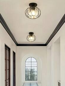 Modern Minimalist Luxury Crystal E27 Flush Mount Ceiling Light For Bedroom, Closet, Dining Room, Kitchen, Hallway, Porch, Staircase (Bulb Not Included) - one-size - View 7