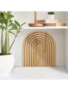 1/2/3pcs Wooden Rainbow Arch Decor, Bohemian Style Home Decor, Cutting Board Wooden Cutting Board Arched Wood Delicatessen Board For Kitchen Shelf Decoration - Multicolor - View 6
