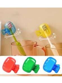 10pcs Toothbrush Head Protective Cover,Portable Toothbrush Case - Toothbrush Head Protective Cover For Travel, Compact Toothbrush Holder, Transparent Toothbrush Travel Case - Mushroom Clip - View 9