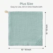 Momcozy Soft & Absorbent Baby Washcloths - 4 Layer Design| Medium Thickness| Premium Cotton For Newborns' Skin-Great For Bathing, Wiping & On-The-Go Use, Shower Gift And Essential(5 Pack, 10x10 Inch)