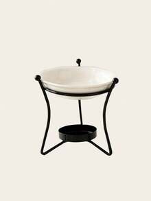 1 pieza Soporte de aromaterapia, apto para aceites esenciales, marco de hierro con cerámica, decoración del hogar, herramienta de aromaterapia, diseño minimalista