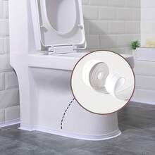 1pc White Bathroom Toilet Gap Corner Line Sticker, Kitchen And Bathroom Waterproof Strip, Waterproof And Toilet Caulking Strip, Kitchen Seam Tape
