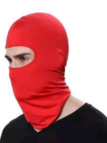Kit With 2 Unisex Thermal Balaclava Caps Face And Head Protection Breathable Second Skin Mask For Sports, Motorcycling, Running, Cold And Wind - 紅色 - 查看 3