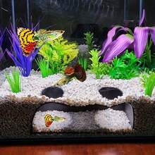 水族馆波浪隧道小鱼虾藏身屋，空心模拟水下隧道装饰摆件 - 彩色 - 查看 2