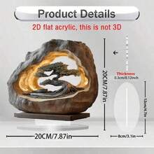 2D Flat, 1 Pc, Acrylic Tree Of Life Artwork, Perfect Desktop Accessory For Your Desk, Porch Or Any Room In Your Home. Ideal For Office, Cafe, Bedroom And More. Absolutely A Unique Gift! - Multicolor - View 5