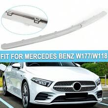 FRONT BUMPER BLACK SPLITTER TRIM - Silver - View 1