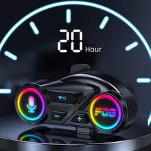 Y13 Motorcycle Bluetooth Helmet Headset Wireless Motorbike Hands-Free Call Speaker Kit Music Player Waterproof Cycling Earphone With Ambient Light