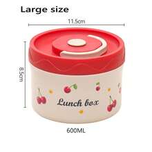 Cute Cherry 304 Stainless Steel Lunch Box Set With Insulated Bag,Large Capacity Portable Insulated Food Lunch Container Set With Thermal Lunch Box Separate Stackable Lunch Containe - Multicolor Lunch Box - View 15