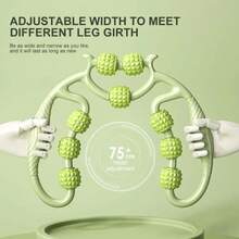 1 Massaggiatore ad anello, Rullo in PP per massaggio alle gambe, Attrezzatura per il rilassamento, Morsetto per gambe da yoga per il sollievo muscolare, Attrezzatura fitness per il massaggio e il rilassamento, Morsetto circolare per gambe con 12 ruote, Rullo massaggiatore per punti di attivazione, Attrezzatura per il massaggio, il rilassamento e l'allungamento muscolare