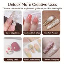 UR SUGAR 9 Colors 4 In 1 Pat Painting Gel Y2K Gradient Blush Color Semi Permanent Soak Off UV&LED Gel Nail Art Creation Salon DIY - 彩色 - 查看 9