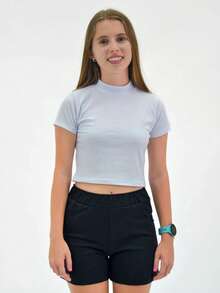 Nick Toia Kit 2 Ribbed Cropped High Neck Children's/Youth Girl - 紫色 - 查看 2