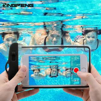 1 PC Mobile Phone Waterproof Bag, Touch Screen, Swimming, Drifting, Diving, Air Bag, Transparent Sealed Protective Bag, Outdoor