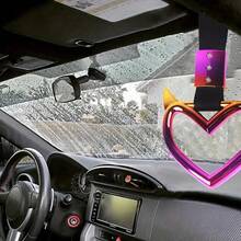 YITUMU [Anello colorato da tirare a mano] Anello di colorato da tirare a mano per auto, anello di avvertimento appeso al paraurti posteriore dell'auto, anello a forma di mano a cuore da tirare a mano