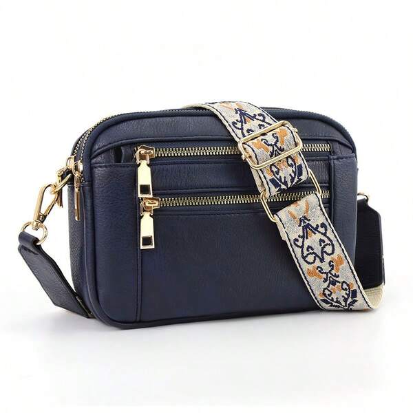 Stylish PU Leather Crossbody Bag For Women – Compact And Lightweight With An Adjustable Strap, Featuring A Large Capacity And Multi-Pocket Compartments For Organized Storage. The Fashion-Forward Design Exudes Everyday Chic Charm, Making It A Must-Have For Parties, Outings, And Events. An Ideal Gift For Family And Friends.