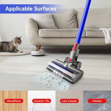 Brush Compatible With V7, V8, V10, V11, V15 Vacuum Cleaner Electric Brush With Direct Drive With 4 Front Lights For Hard Floors And Short-Pile Carpets