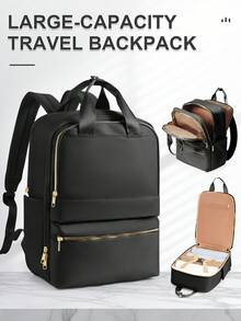 Unisex Large Capacity Travel Backpack, 14/15.6 Inch Anti-Theft Laptop Backpack, Carry-On Luggage, Lightweight For Teens & Students, Business Commute, Waterproof Outdoor Hiking