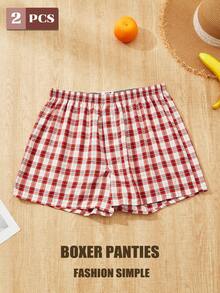2 sztuki modnych, prostych, sportowych spodni męskich w kształcie strzałek, swobodnych i wygodnych bokserek, odświeżających i świeżych majtek w kratę, prezentów na domowe wyjścia, podróże, imprezę, plażę, Halloween, Boże Narodzenie