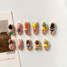 Cute Swimming Fridge Magnets Home Decor Gifts, Cartoon Swimming Figures, Creative Swimming Figure Fridge Magnets Cute Beach Swimming Decor Fridge Magnets Home Decor Magnetic Stickers (Random Style)