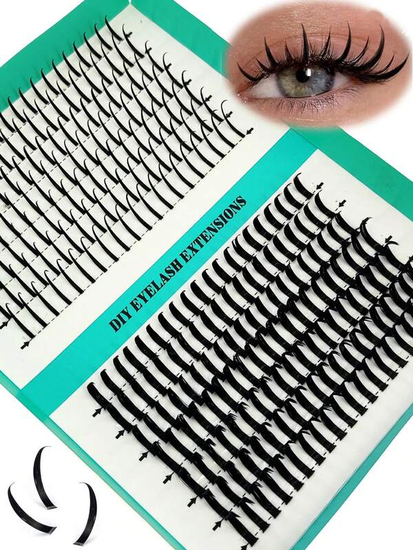 HBZGTLAD HBZGTLAD 14 صف من الرموش الخشنة + رموش دقيقة بنتوءات، عناقيد رموش بنتوءات، رموش بنتوءات فائقة الطول، إكسسوارات رموش لتصميم رموش لإطلالة مانجا/شائكة/ضخمة