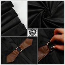 ¡RecomendadoL'VOW Capa gótica medieval con capucha de terciopelo - Capelet clásico renacentista para disfraz de brujo de Halloween¡Top de Temporada - Azul marino - Ver 6