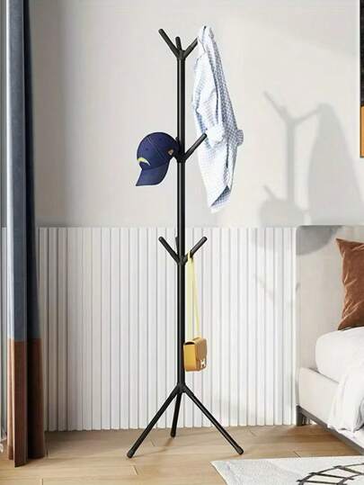 Cabideiro Montável De Chão 9 Ganchos Arara Organizador Para Roupas