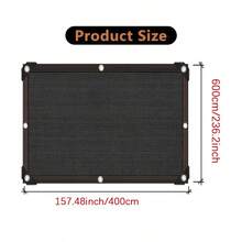 Cubierta de protección solar de invernadero de invernadero de UV, protector solar, prueba de UV, lona de malla negra, arandela reforzada, adecuada para jardín, invernadero de plantas, terraza y pabellón Sunnnet,Tamaño: 4*6m,5*6m - Negro - Ver 7