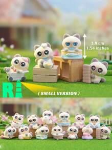 1pc Random Style Siamese Cat Anime Model, PVC Material Figurine, Exquisite Gift For Anime Fans, Perfect For Office Desk Decor - Yellow - View 6